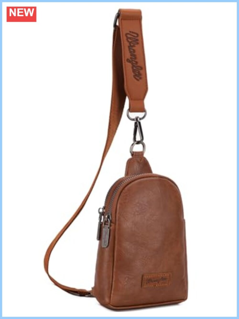 PU Leather Crossbody Sling Bag Adjustable Strap Women's Purse